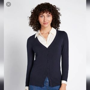 Modcloth charter school 3/4 length cardigan XL black